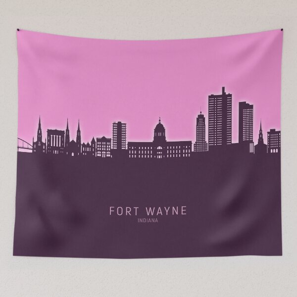 Item preview, Fort Wayne Indiana Skyline designed and sold by ArtPrints.