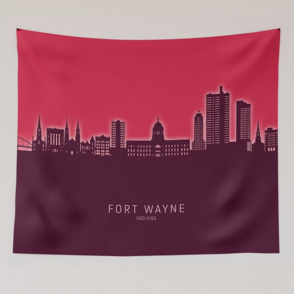 Item preview, Fort Wayne Indiana Skyline designed and sold by ArtPrints.