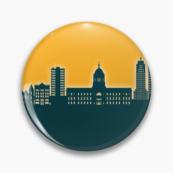 Item preview, Fort Wayne Indiana Skyline designed and sold by ArtPrints.