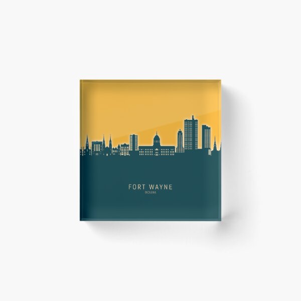 Item preview, Fort Wayne Indiana Skyline designed and sold by ArtPrints.