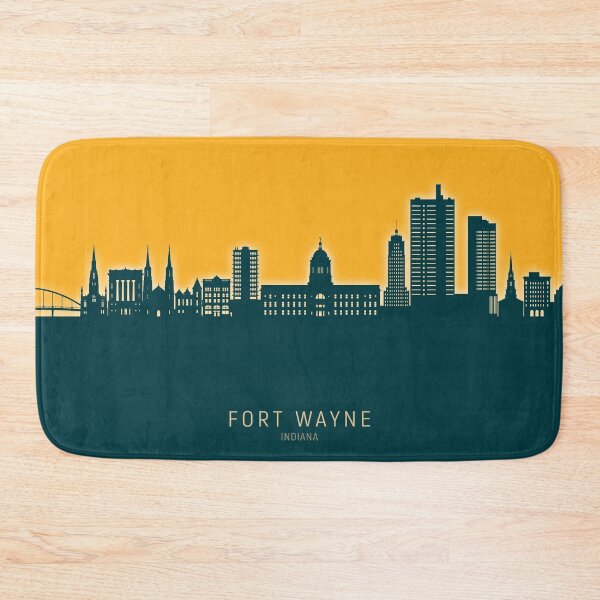 Item preview, Fort Wayne Indiana Skyline designed and sold by ArtPrints.