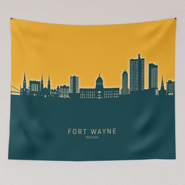 Item preview, Fort Wayne Indiana Skyline designed and sold by ArtPrints.
