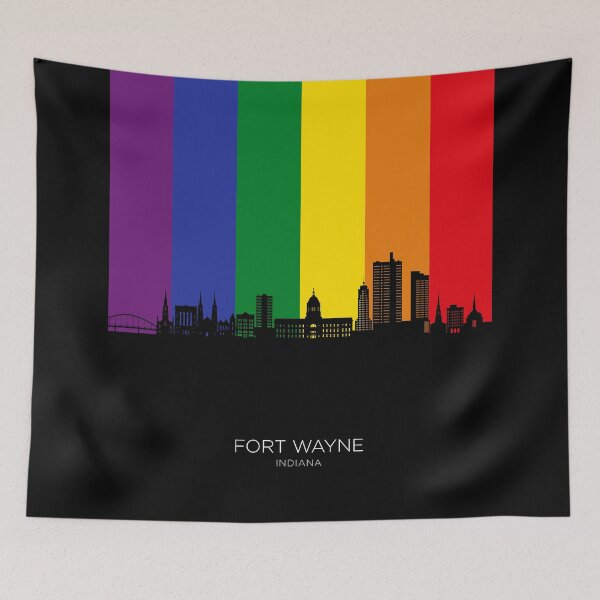 Item preview, Fort Wayne Indiana Skyline designed and sold by ArtPrints.