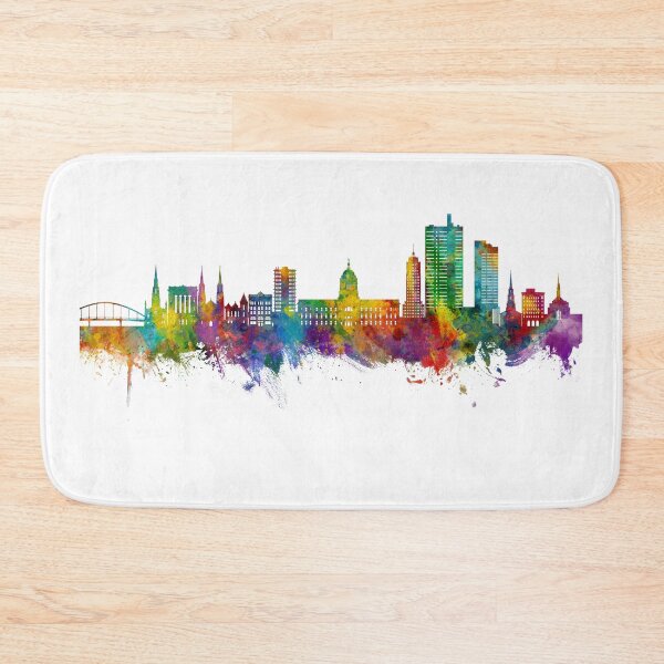 Item preview, Fort Wayne Indiana Skyline designed and sold by ArtPrints.