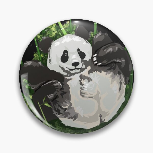Item preview, Panda's butt with bamboo, large print black edition designed and sold by bye-then.