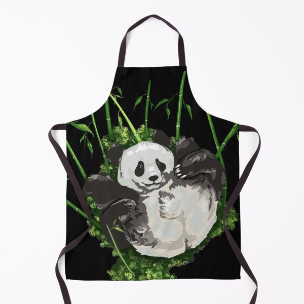 Item preview, Panda's butt with bamboo, large print black edition designed and sold by bye-then.