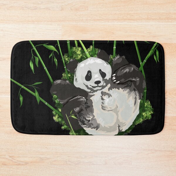 Item preview, Panda's butt with bamboo, large print black edition designed and sold by bye-then.