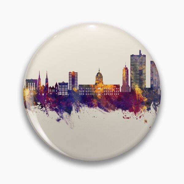 Item preview, Fort Wayne Indiana Skyline designed and sold by ArtPrints.