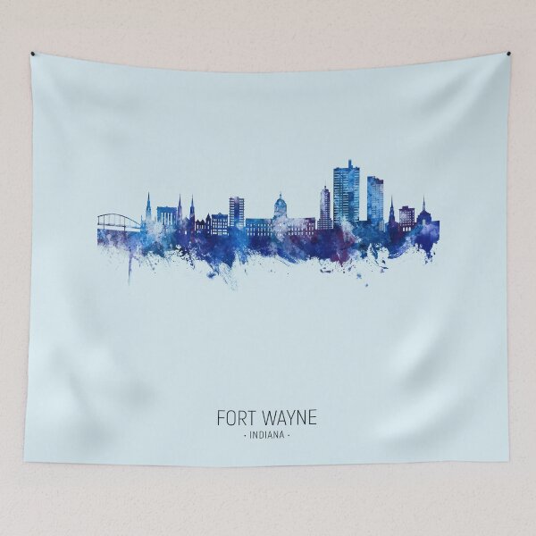 Item preview, Fort Wayne Indiana Skyline designed and sold by ArtPrints.