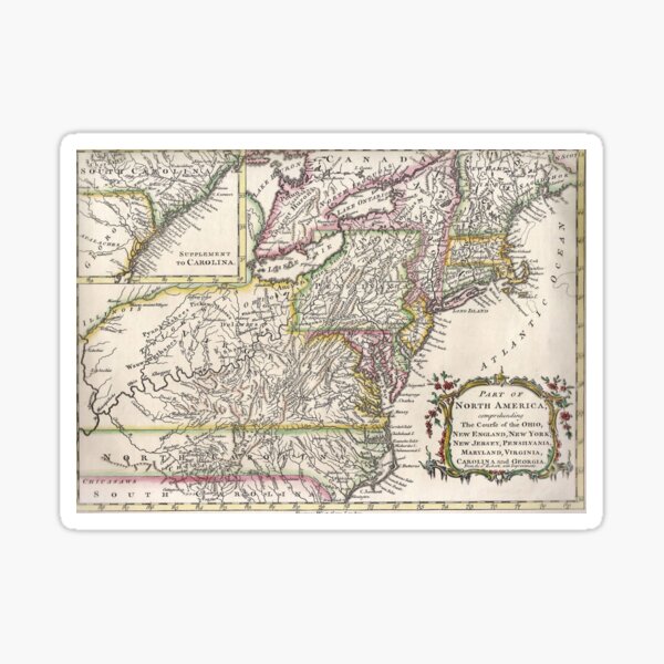 Item preview, Discovering The Eastern United States Map (1759) designed and sold by BravuraMedia.