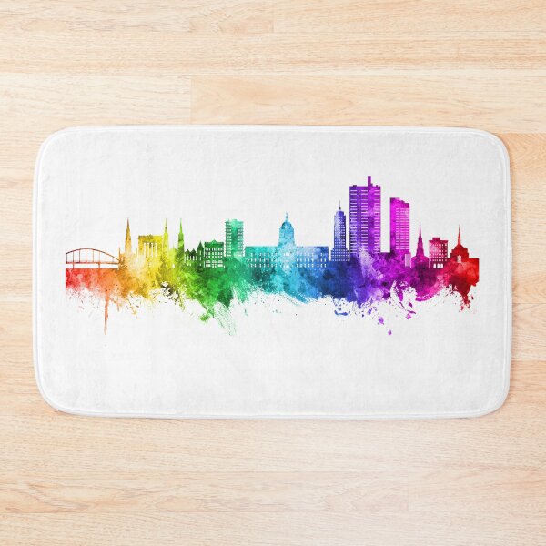 Item preview, Fort Wayne Indiana Skyline designed and sold by ArtPrints.