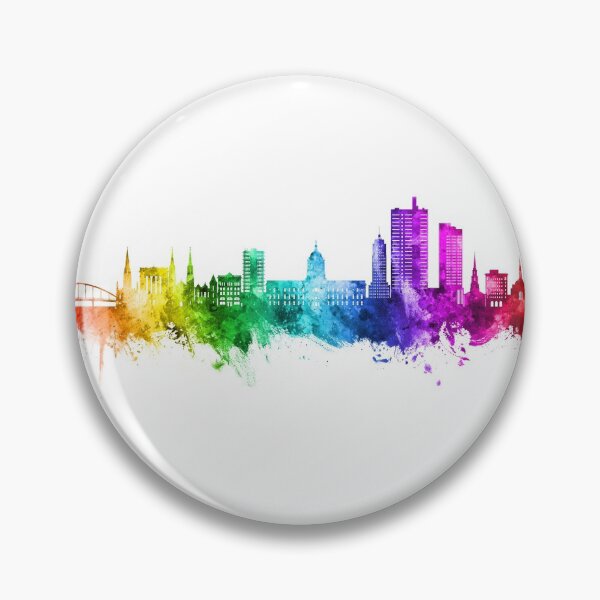 Item preview, Fort Wayne Indiana Skyline designed and sold by ArtPrints.