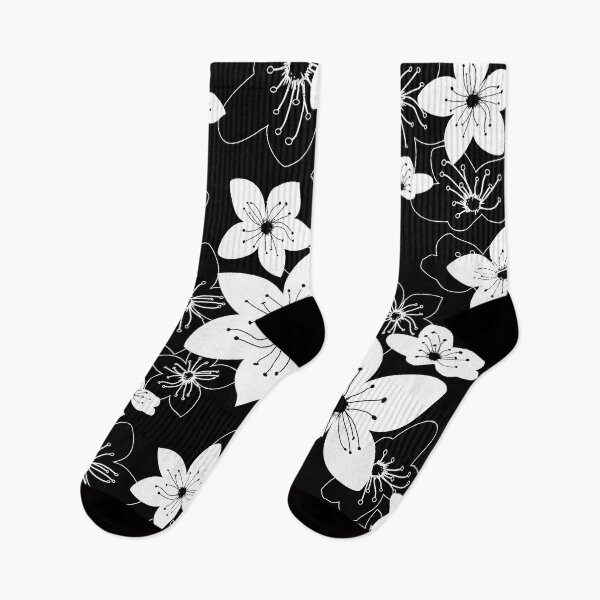 Item preview, Black and white floral pattern designed and sold by BLMcreations.