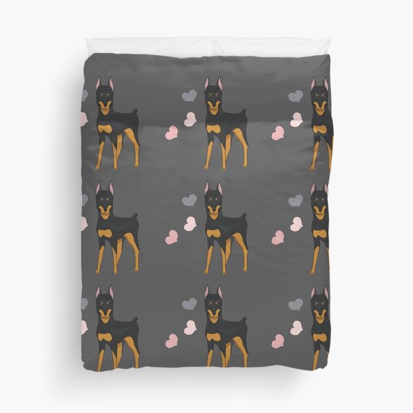 Housses De Couette Sur Le Theme Doberman Pinscher Redbubble