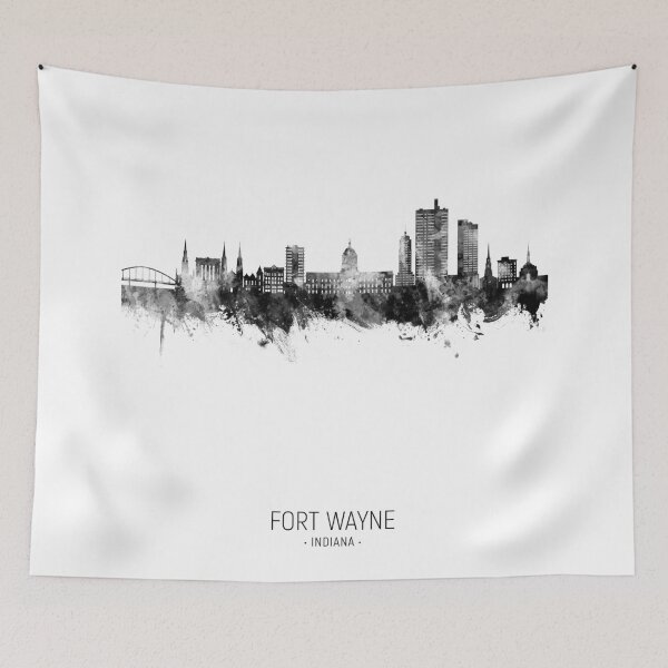 Item preview, Fort Wayne Indiana Skyline designed and sold by ArtPrints.