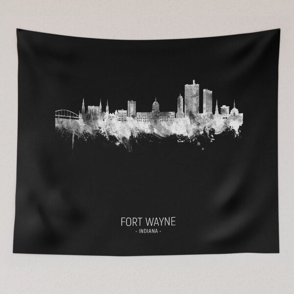 Item preview, Fort Wayne Indiana Skyline designed and sold by ArtPrints.