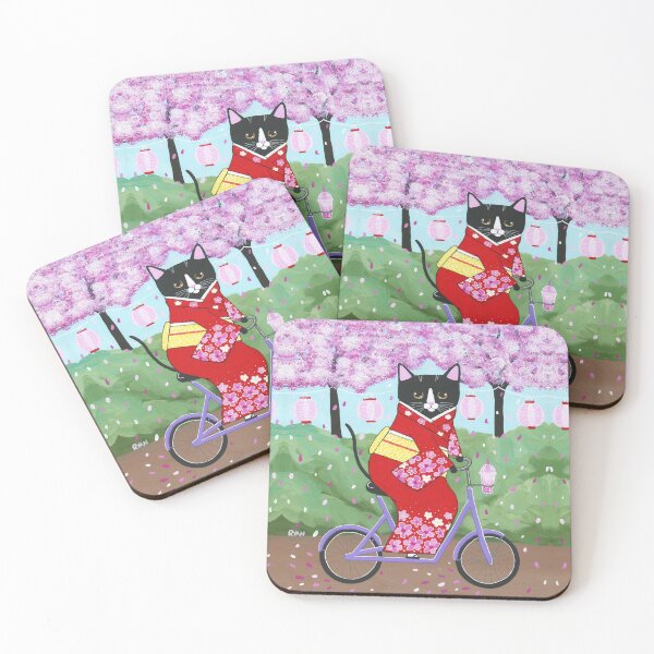 Item preview, Cherry Blossom Festival Bicycle Ride designed and sold by KilkennyCat Art.