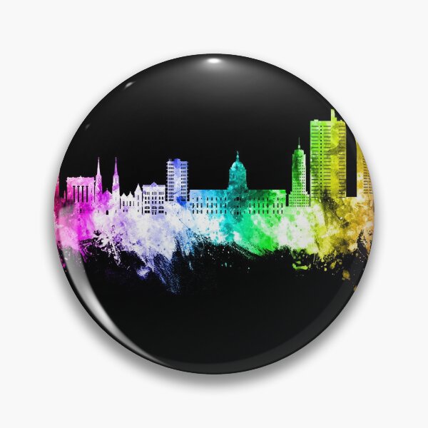 Item preview, Fort Wayne Indiana Skyline designed and sold by ArtPrints.