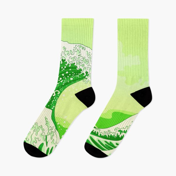 Item preview, Neon Green Great Wave designed and sold by XOOXOO.