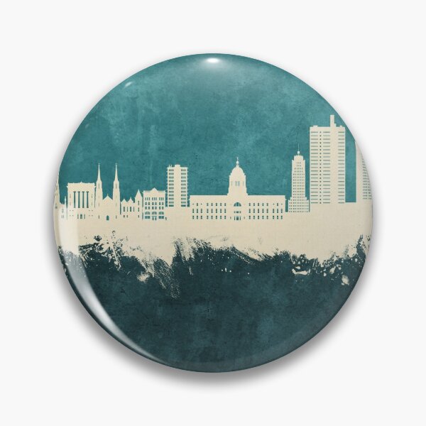 Item preview, Fort Wayne Indiana Skyline designed and sold by ArtPrints.