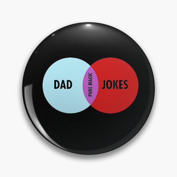 Item preview, Dad Jokes Venn Diagram Funny Father's Day designed and sold by Nerd Shizzle.