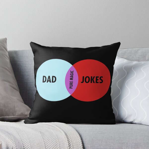 Item preview, Dad Jokes Venn Diagram Funny Father's Day designed and sold by Nerd Shizzle.