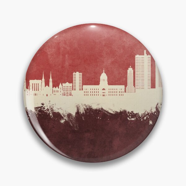 Item preview, Fort Wayne Indiana Skyline designed and sold by ArtPrints.
