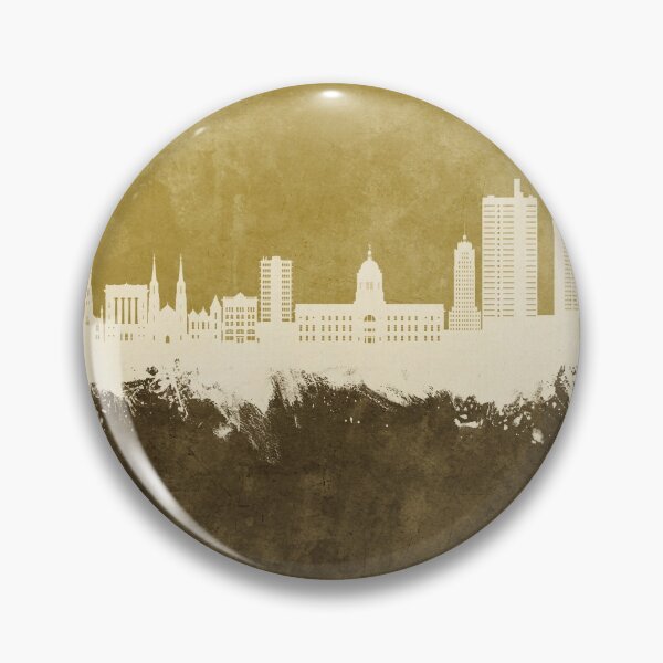 Item preview, Fort Wayne Indiana Skyline designed and sold by ArtPrints.