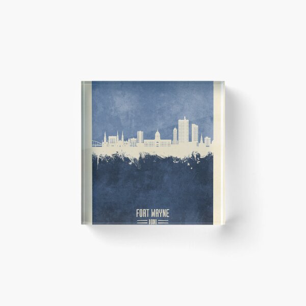 Item preview, Fort Wayne Indiana Skyline designed and sold by ArtPrints.