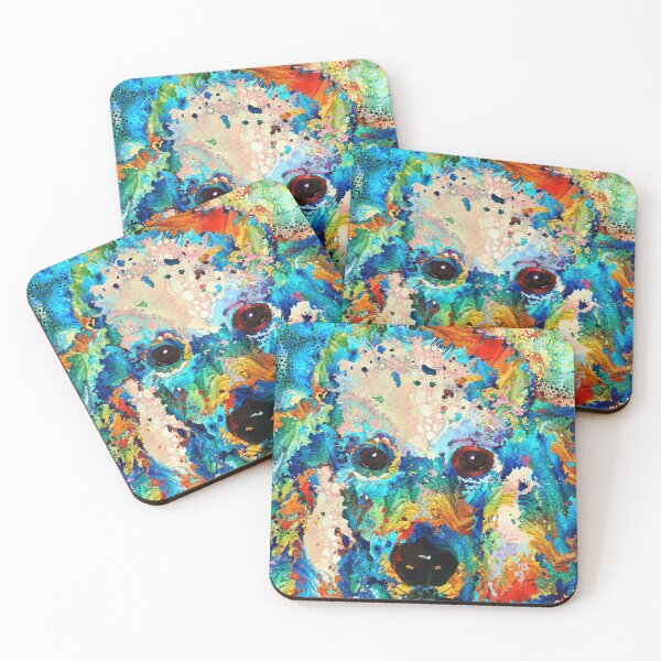 Item preview, Rainbow Color Poodle Dog Art by Sharon Cummings designed and sold by Sharon Cummings Art.