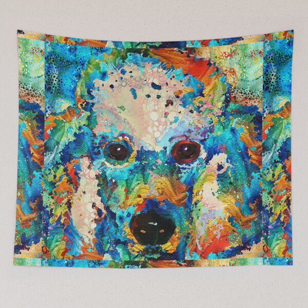 Item preview, Rainbow Color Poodle Dog Art by Sharon Cummings designed and sold by Sharon Cummings Art.