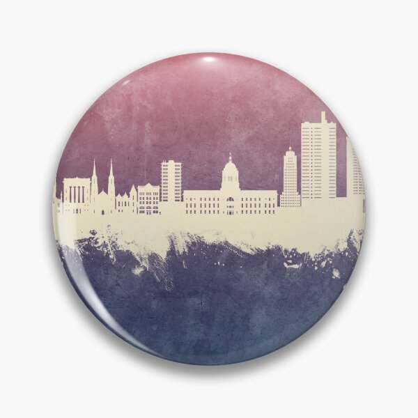 Item preview, Fort Wayne Indiana Skyline designed and sold by ArtPrints.