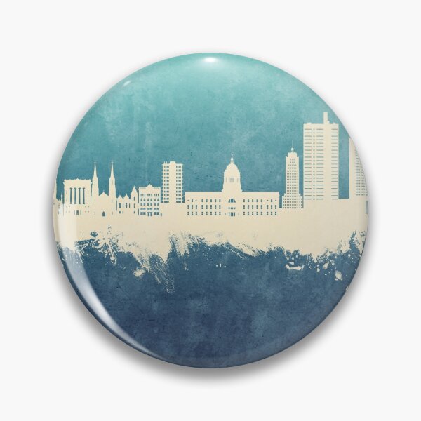 Item preview, Fort Wayne Indiana Skyline designed and sold by ArtPrints.