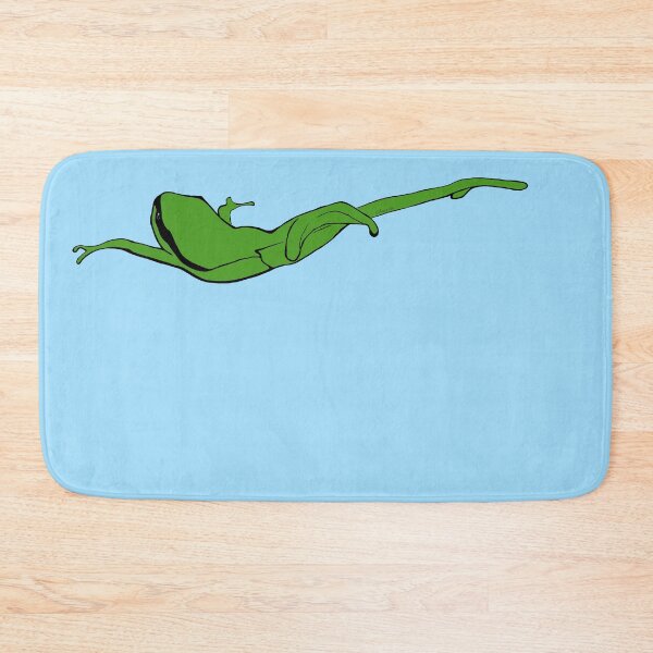 Item preview, Leaping Frog Digital Art Flying Forest Frog Jumping Green designed and sold by Celosia Liv.