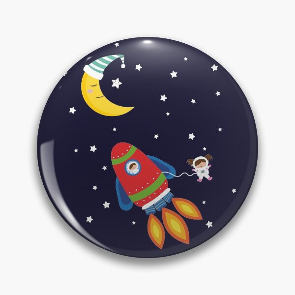 Item preview, Design of space with a rocket and two child astronauts. designed and sold by Martapp.