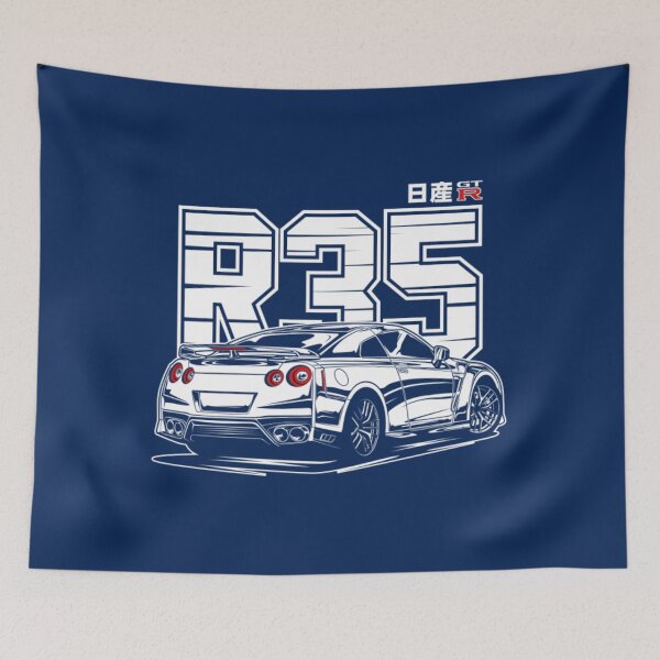 Artikelvorschau, Nissan Gtr GTR R35 Weißer Druck entworfen und verkauft von KaAnsDesign.
