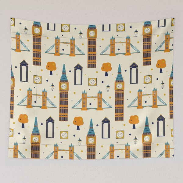 Item preview, London pattern. Tower bridge, Big Ben designed and sold by BananiLettering.