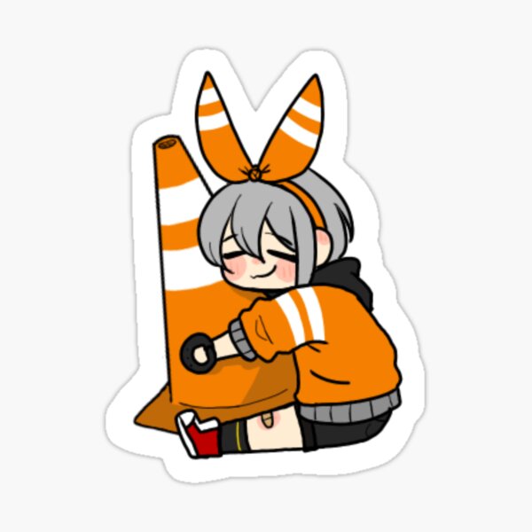 Traffic cone hug Sticker