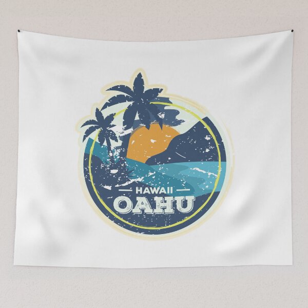 Item preview, Vintage Distressed Oahu Hawaii Design designed and sold by ramenrose.