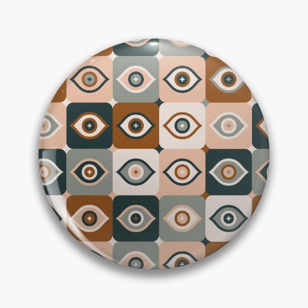 Item preview, Checkered Retro Eyes – Teal & Mint designed and sold by Cat Coquillette.