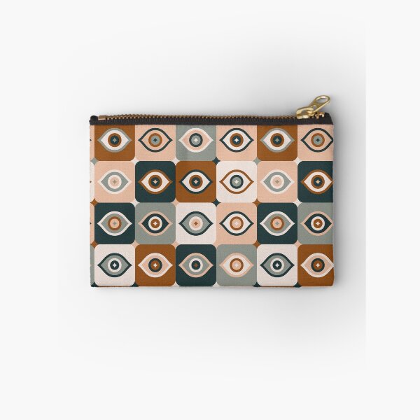 Item preview, Checkered Retro Eyes – Teal & Mint designed and sold by Cat Coquillette.