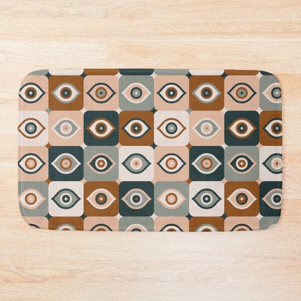 Item preview, Checkered Retro Eyes – Teal & Mint designed and sold by Cat Coquillette.