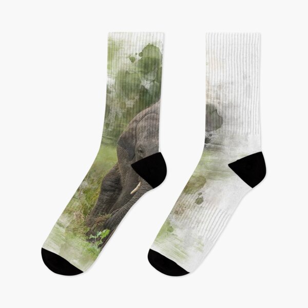 Item preview, Baby Elephant tusker in the wild  designed and sold by Soban Raj.