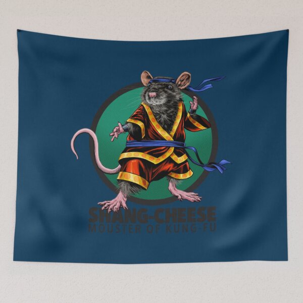 Item preview, Martial Arts T-ShirtShang-Cheese Mouster of Kung-Fu - b T-Shirt_by ThirteenthFloor_ designed and sold by HTownAparel.