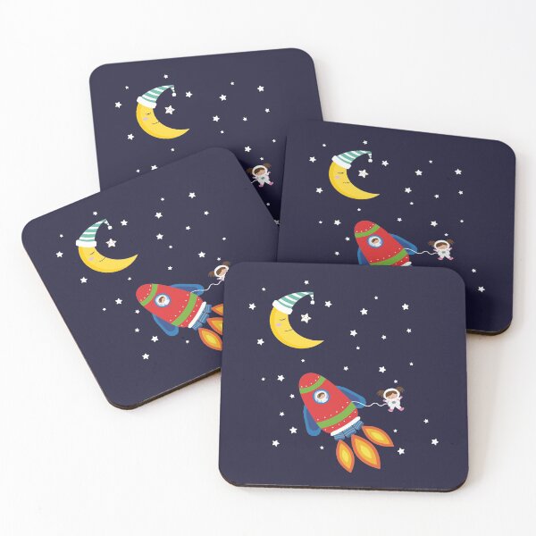 Item preview, Design of space with a rocket and two child astronauts. designed and sold by Martapp.