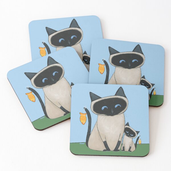Item preview, Siamese Kittens First Catch designed and sold by KilkennyCat Art.