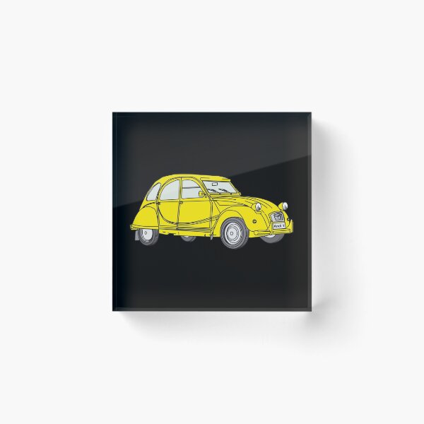 Item preview, Yellow duck Döschwo car retro gift designed and sold by 2CV-Oldtimers.