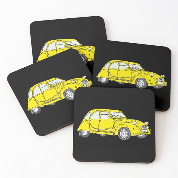 Item preview, Yellow duck Döschwo car retro gift designed and sold by 2CV-Oldtimers.