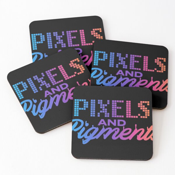 Item preview, Pixels and Pigments Rainbow logo designed and sold by RewskiPhotos.