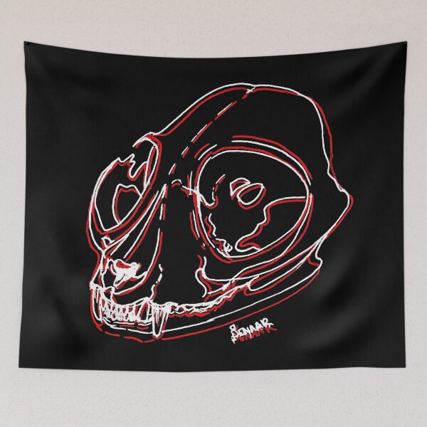 Item preview, Cat skull (for dark backgrounds) designed and sold by -Senaar-.